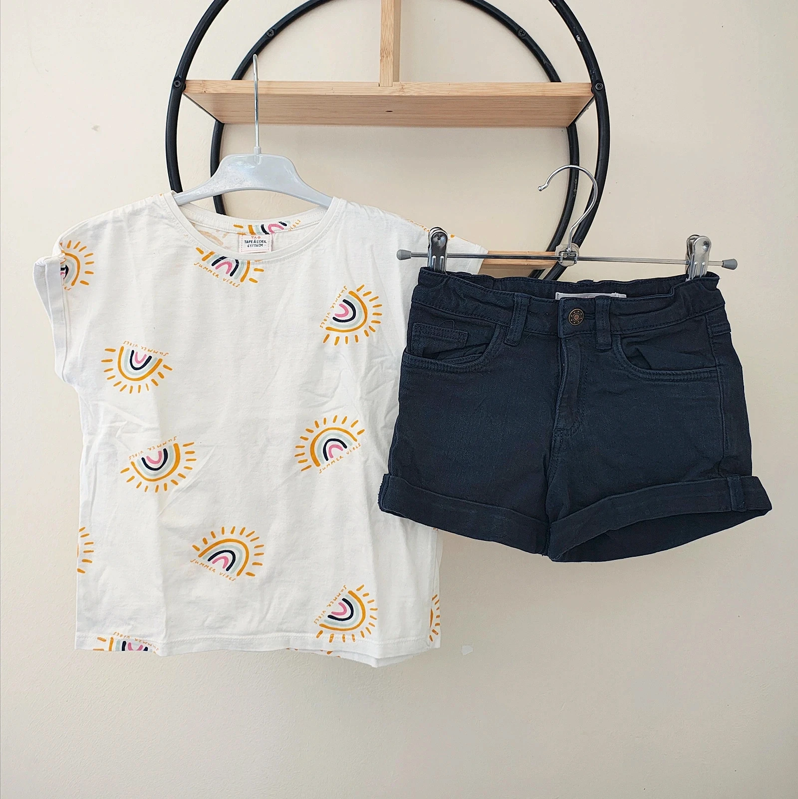 6 ans ensemble été Teeshirt orchestra et short monoprix